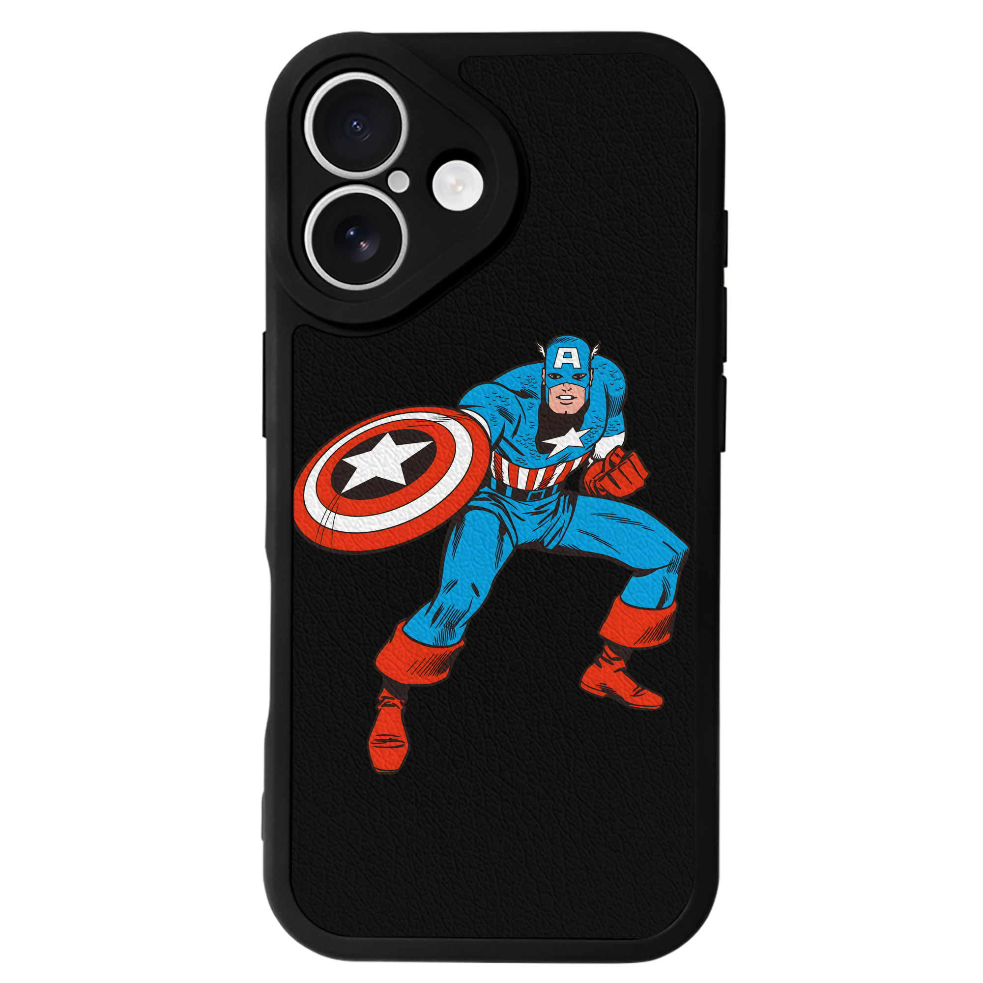 （画像用） アベンジャーズ The Avengers 【iPhone 16シリーズ対応】シリコンスマホケース（レザー調） 材質：シリコン